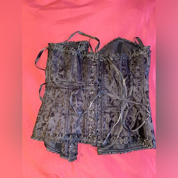 🖤 Victorian-Inspired Black Corset Top – Size Large - Picture 4 of 4